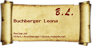 Buchberger Leona névjegykártya